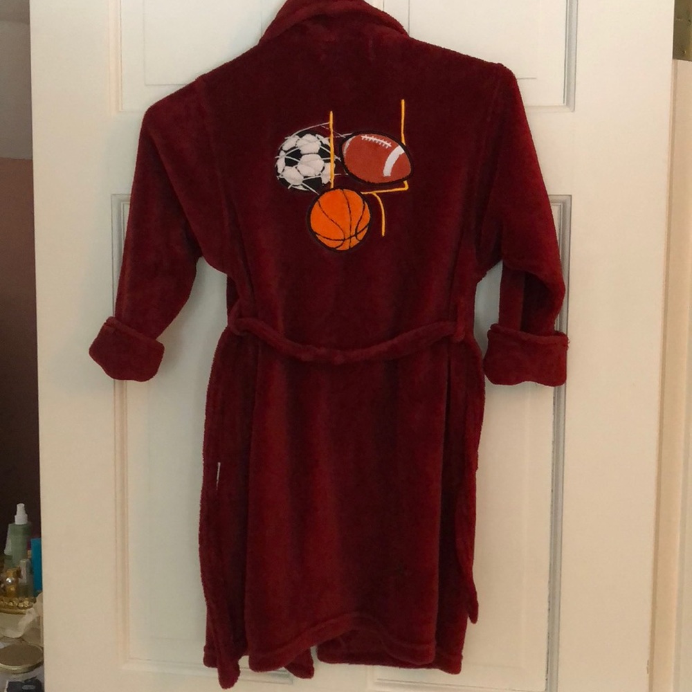 Boy’s Sports-Lover Plush Bathrobe